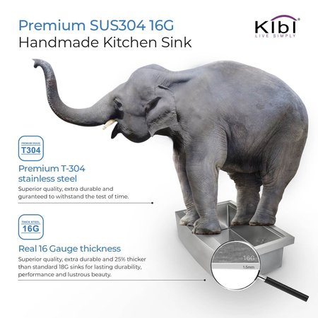 Kibi K1-DF33, Undermount Mount, Satin Finish K1-DF33